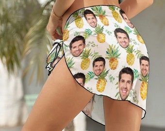 Pareo con ananas personalizzato, copricostume da spiaggia personalizzato