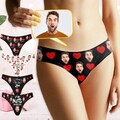 Personalized Face Thong, Custom Photo Panties, Girlfriend Gift