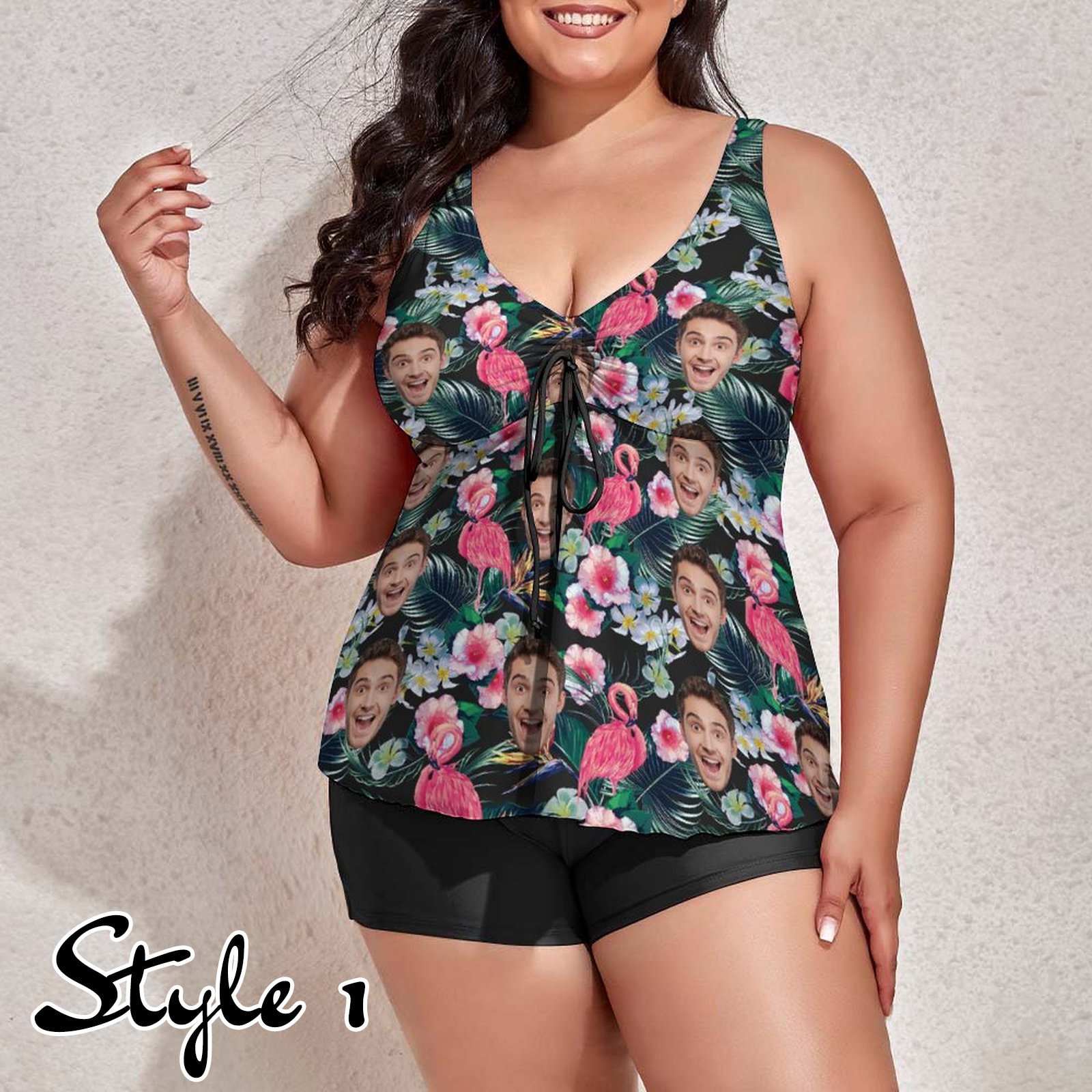 Plus Size Tankini Tops With Built In Bra