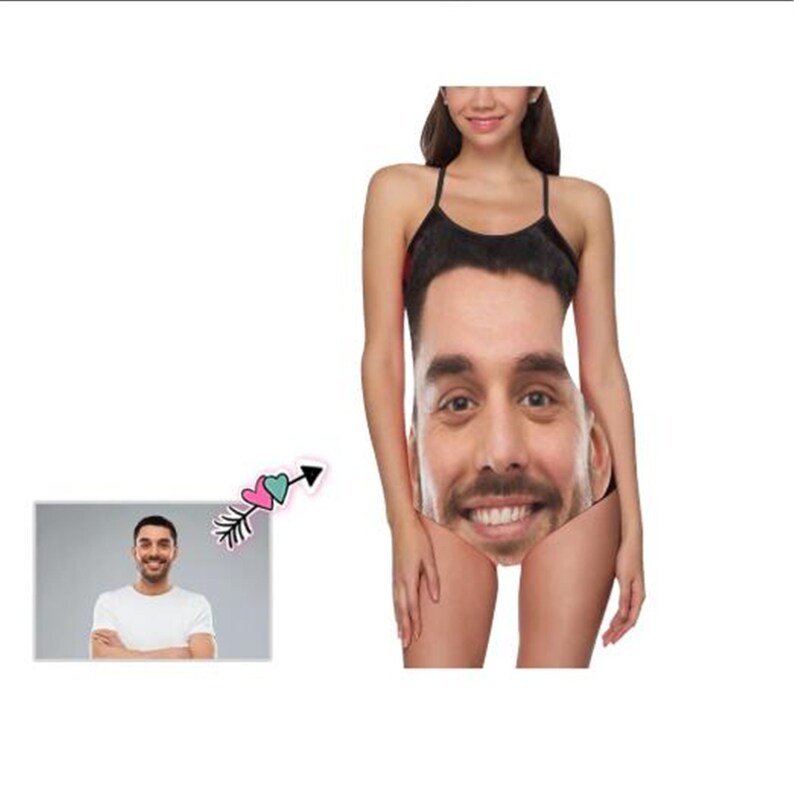 boyfriend's face on swimsuit