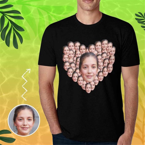 Custom Wife Face Heart Shape Men's All 