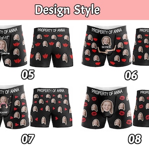 Benutzerdefinierte Gesicht Boxer mit Namen, Foto Unterwäsche, Bild Boxer Briefs, personalisierte Unterwäsche mit Gesicht Bestes Geschenk für Freund / Mann / Vater Bild 3