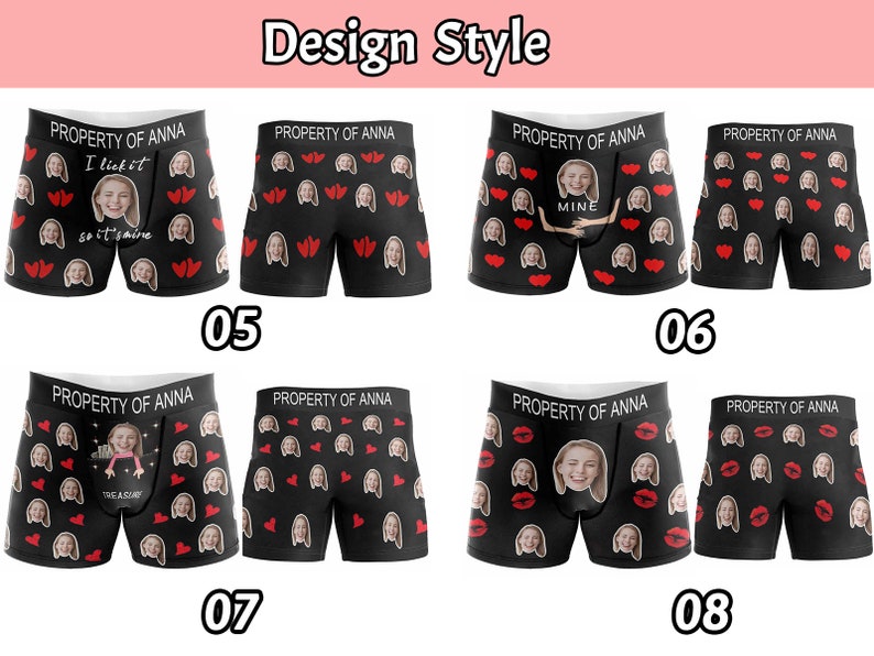 Benutzerdefinierte Gesicht Boxer mit Namen, Foto Unterwäsche, Bild Boxer Briefs, personalisierte Unterwäsche mit Gesicht Bestes Geschenk für Freund / Mann / Vater Bild 3