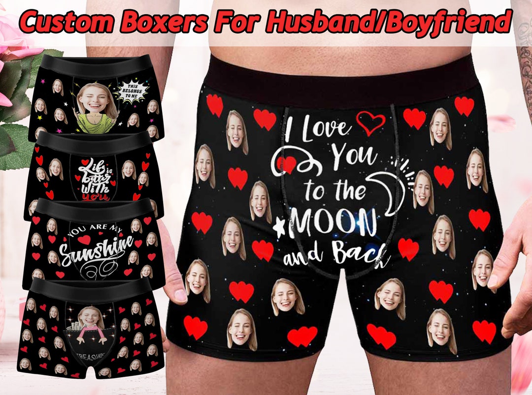 Gift Boxers For Him GUISOEI Custom Boxers For Men - Personalized Photo ...