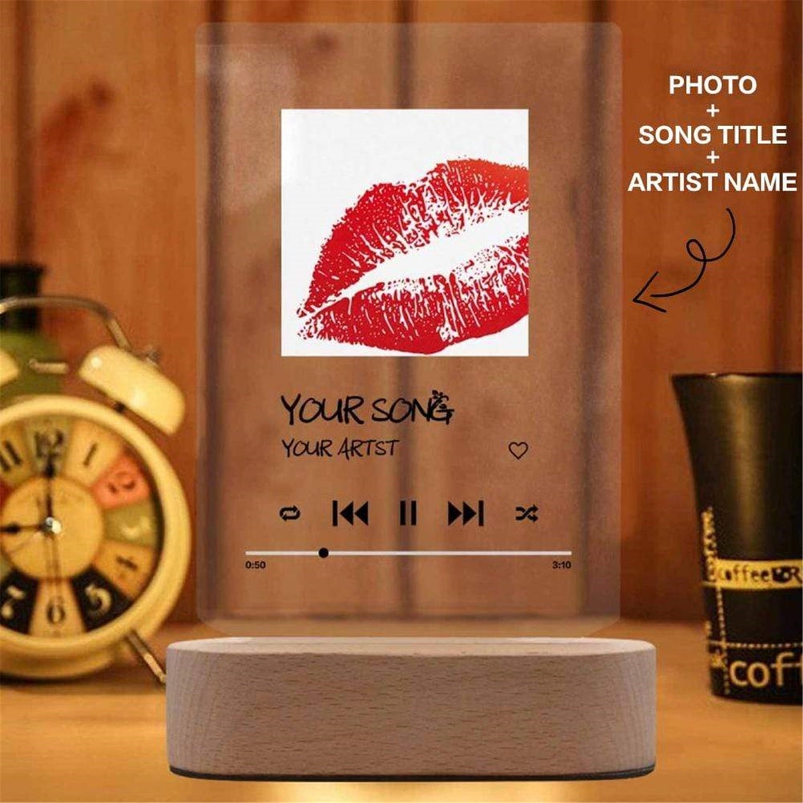 Custom Personalized Acrylic Song Plaque Photo Panel Music Sign Etsy
