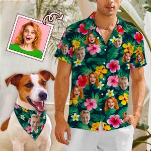 Custom Hawaiian Shirt, Personalized Photo Beach Shirt, Personalized Hawaiian Shirt, Custom Face Shirts, Bachelor Party Shirts, Shirt for Man