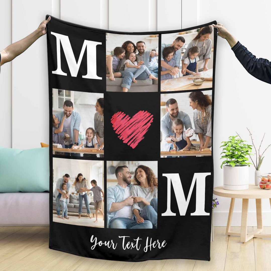 Custom Memorial Blanket Made in USA, Personalized Blanket With Photo