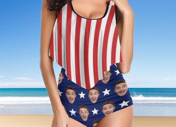 Baseball Swim Suit Bikini Sets With Detachable Sponge & Adjustable