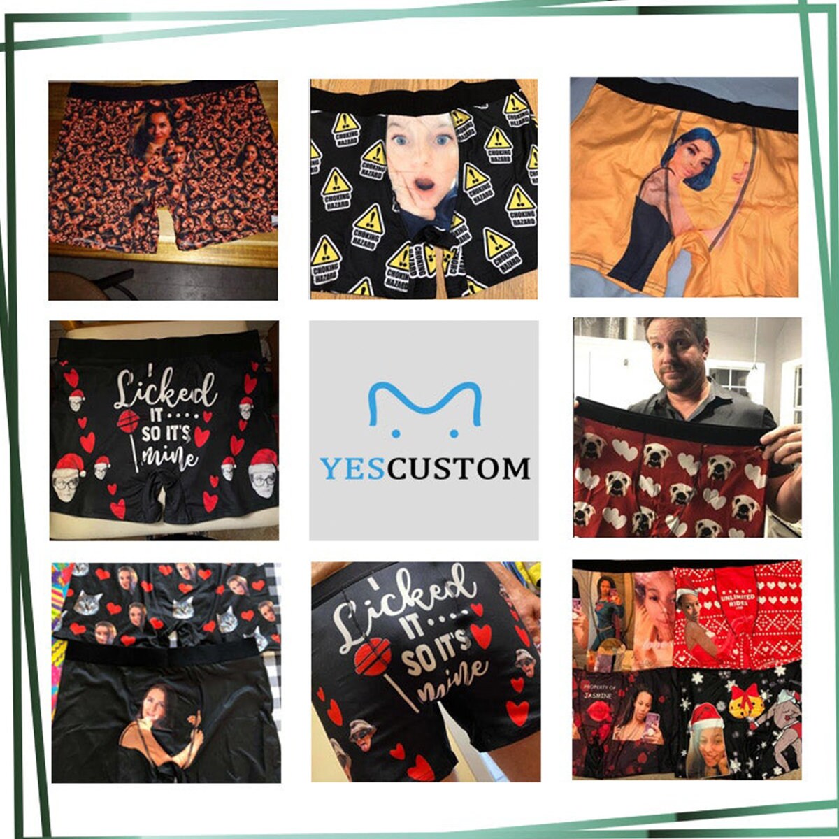 Custom Briefs Custom Face Boxer Briefs, Personalized Photo Underwear, Birthday Gift ...