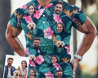 Custom Face Photo Polo Shirt, Personalized Pet or People Print