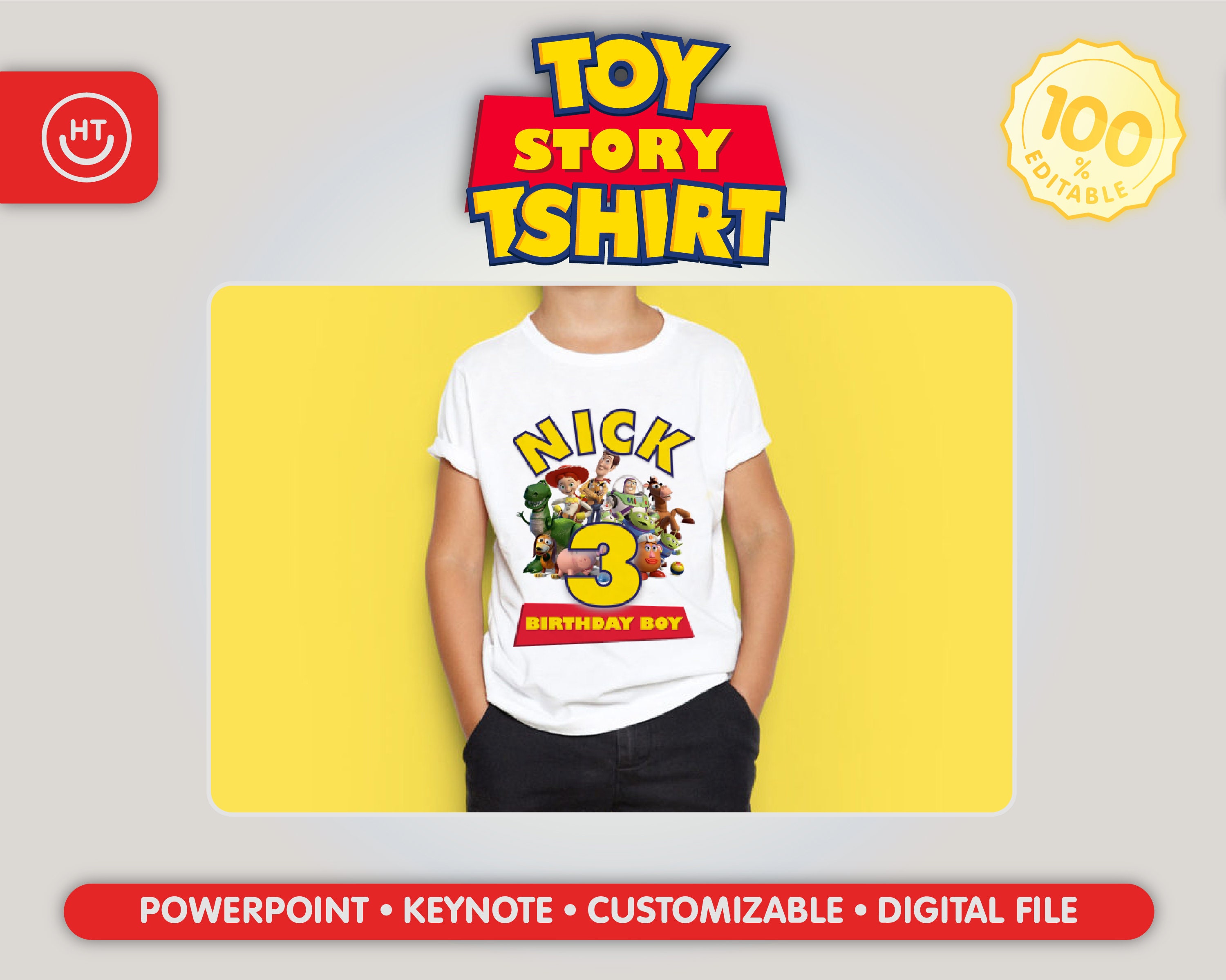 Toy Story Tshirts 3 Styles Powerpoint Keynote Etsy