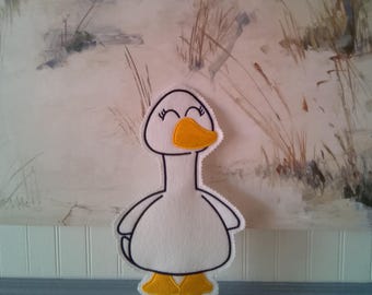 Adorno único hecho a mano con forma de ganso para toallas de papel