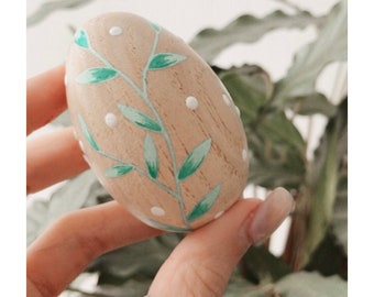 Floral Wooden Egg Shaker