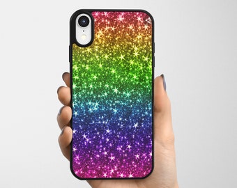 Rainbow Sparkles Phone Case Samsung Galaxy Apple Iphone Made in USA Birthday Anniversary Gift Mother’s Day s23