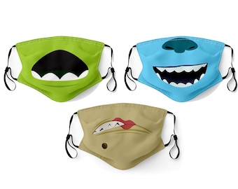 Face Mask Made in USA Adult & Youth Filter Pocket Nose Wire Washable Breathable Elastic Ear Loop Birthday Anniversary Gift Halloween Cosplay