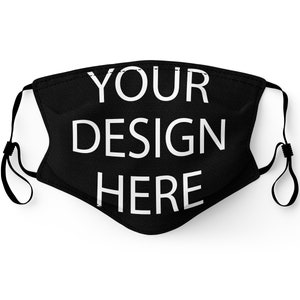Custom Face Mask Personalized Made in USA Adult & Youth Filter Pocket Nose Wire Elastic Ear Loop Birthday Anniversary Gift Halloween