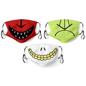 Face Mask Made in USA Adult & Youth Filter Pocket Nose Wire Washable Breathable Elastic Ear Loop Birthday Anniversary Gift Halloween Cosplay