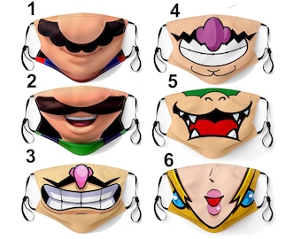 Face Mask Made in USA Adult & Youth Filter Pocket Nose Wire Washable Breathable Elastic Ear Loop Birthday Anniversary Gift Halloween Cosplay