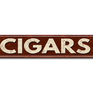 Cigars Street Sign Vintage Retro Rustic Patio Home Décor Gift Metal Print Present
