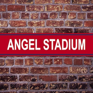 Angel Stadium Street Sign Los Angeles Angels Baseball Road Custom Personalized Gift Metal Print Highway Christmas  Present