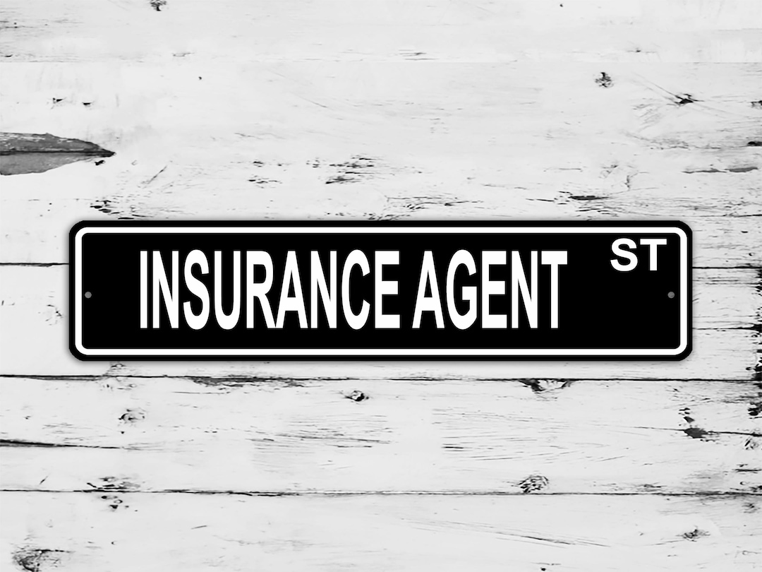 Insurance Agent Street Sign Christmas Day Custom Name Personalized Gift ...