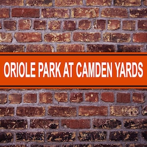 Oriole Park at Camden Yards Stadium Street Sign Baltimore Orioles Baseball Road Custom Personalized Gift Metal Highway Christmas  Present