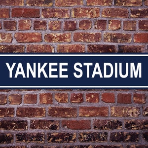 Yankee Stadion Straßenschild New York Yankees Baseball Road personalisierte Geschenk Metall Print Landstraße Weihnachtsgeschenk