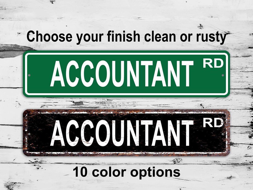 Accountant Street Sign Taxes Accounting Finance Custom Personalized ...