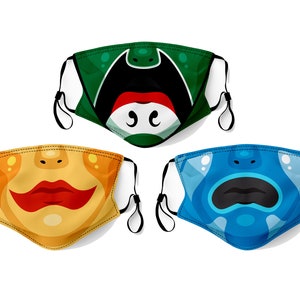 Face Mask Made in USA Adult & Youth Filter Pocket Nose Wire Washable Breathable Elastic Ear Loop Birthday Anniversary Gift Halloween Cosplay