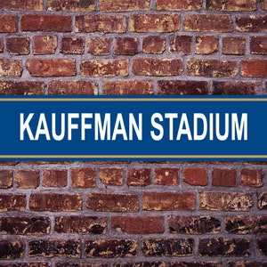 Kauffman Stadium Street Sign Kansas City Royals Baseball Road Custom Personalized Gift Metal Print Highway Christmas  Present
