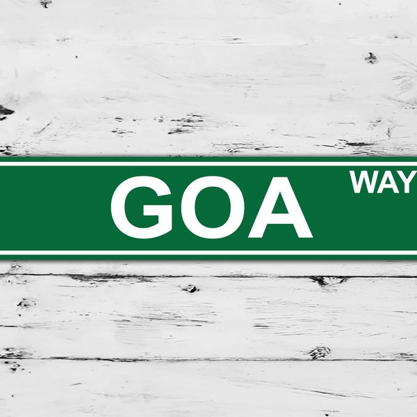 GOA Way Street Sign Custom Name Personalized Gift Metal Print Present Child Gift Mother's Day