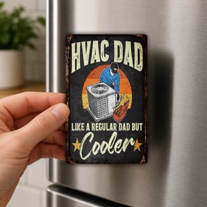 Koelkastmagneet voor HVAC-vader, Net als een gewone vader maar dan cooler, Grappig cadeau voor HVAC-technici, Vaderdagmagneet, Decoratie voor gereedschapskist