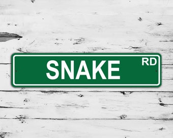 Snake Rd Street Sign Animale Natale Regalo personalizzato personalizzato Stampa in metallo Autostrada presente