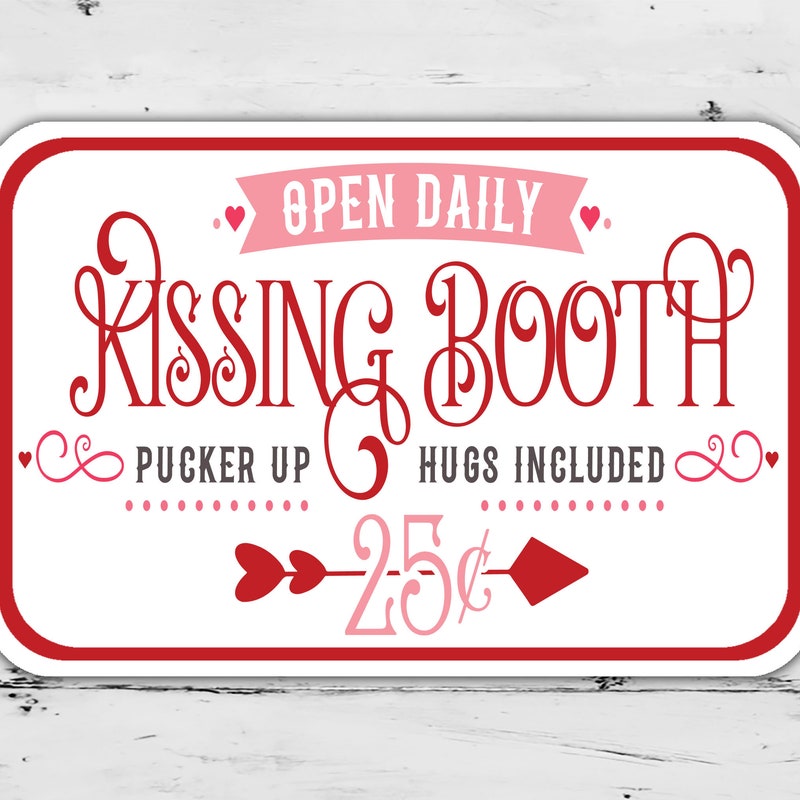 Kissing Booth Sign - Etsy