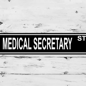 Arzt Sekretärin Straßenschild Muttertag individueller Name personalisiertes Geschenk Metalldruck vorhanden Kindergeschenk