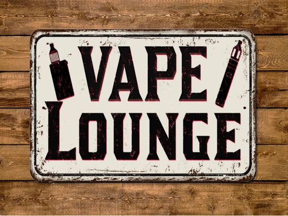 Vape Lounge Sign Vintage Retro Rustic Patio Home Décor Gift Metal Print  Present
