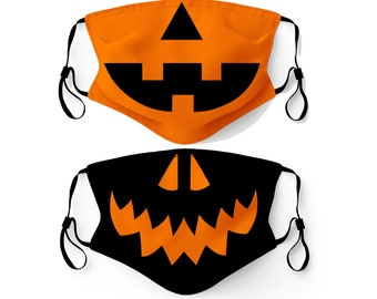 Pumpkin Christmas  Face Mask Made in USA Adult & Youth Filter Pocket Nose Wire Breathable Elastic Ear Loop Birthday Anniversary Gift Cosplay