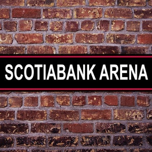 Scotiabank Arena Street Sign Toronto Raptors Basketball Road Custom Personalized Gift Metal Print Highway Christmas  Present