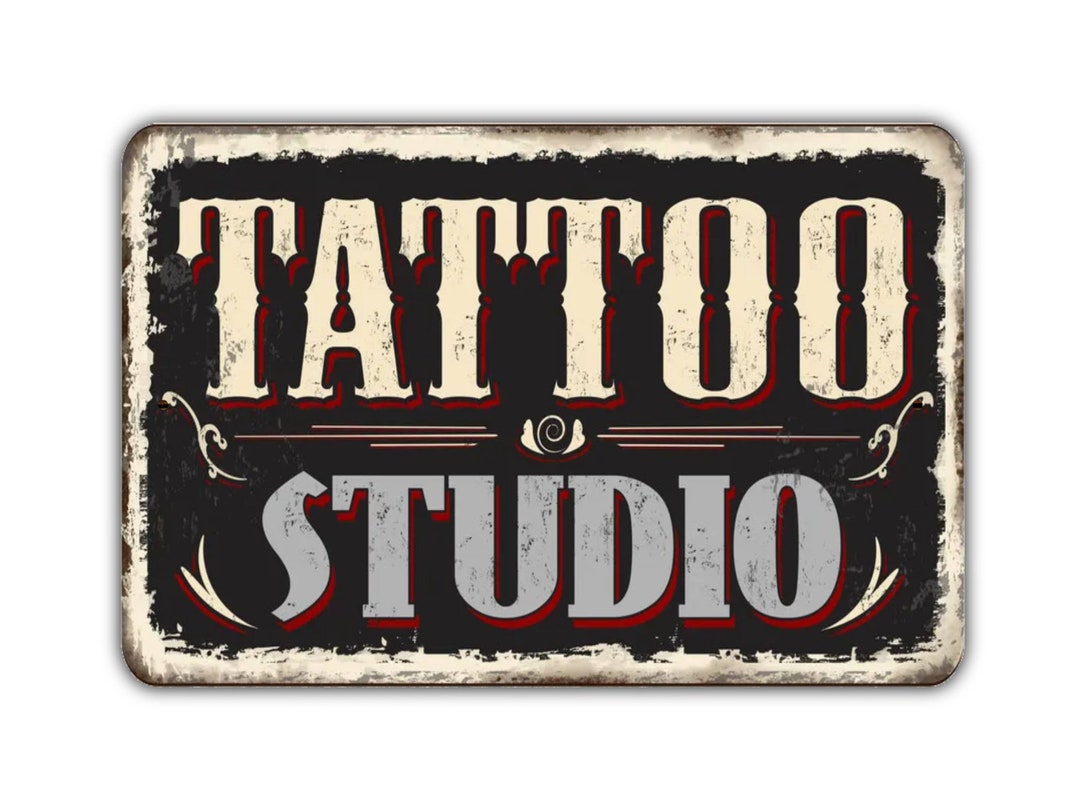 Tattoo Studio Sign Vintage Retro Rustic Patio Home Décor Gift Metal ...
