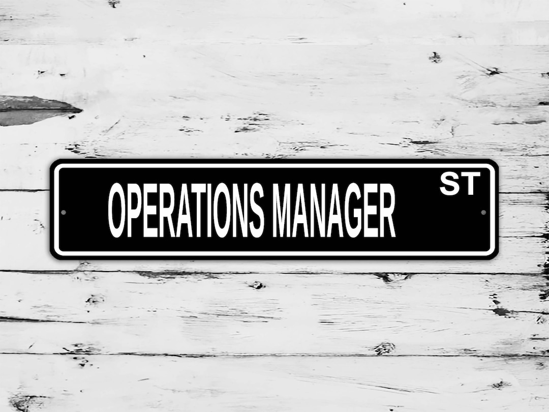 Operations Supervisor Sign Operations Manager Street Sign Christmas Day Custom Name Personalized ...
