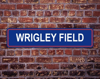 Plaque de rue Wrigley Field, Chicago Cubs Baseball Road, cadeau personnalisé personnalisé, impression sur métal, cadeau de la mère de l'autoroute