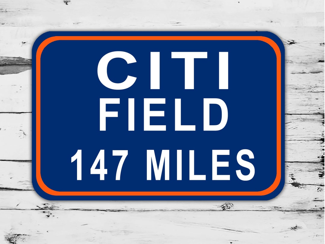 Custom Citi Field Sign New York Mets Distance Miles Baseball Etsy