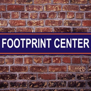 Footprint Center Street Sign Phoenix Suns Basketball Road Custom Personalized Gift Metal Print Highway Christmas  Present