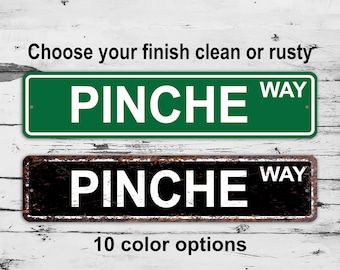 Pinche Way Street Sign Custom Personalized Gift Metal Print Highway Christmas  Present