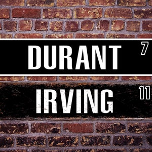 All Brooklyn Nets Players Street Sign Aluminum Custom Personalized Gift Metal Print Highway Christmas  Present