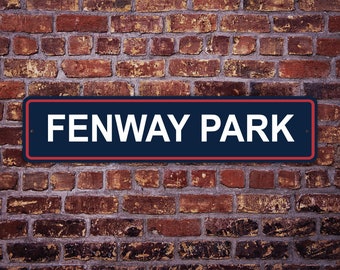 Plaque de rue Fenway Park, Boston Red Sox Baseball Road, cadeau personnalisé personnalisé, impression sur métal, autoroute, cadeau de la mère