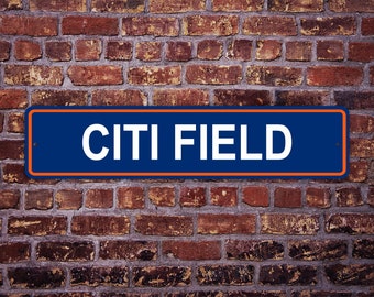 Plaque de rue Citi Field, New York Mets Baseball Road, cadeau personnalisé personnalisé, impression sur métal, cadeau de la mère de l'autoroute