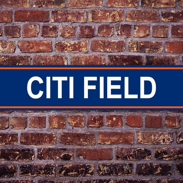 Citi Field Street Sign New York Mets Baseball Road Custom Personalized Gift Metal Print Highway Mother's  Present