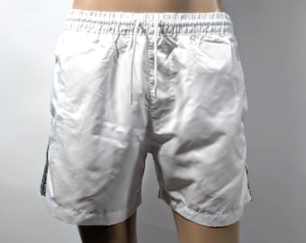 Calvin Klein Mens White Swimming Shorts Swim Trunks Beach Men Loungewear