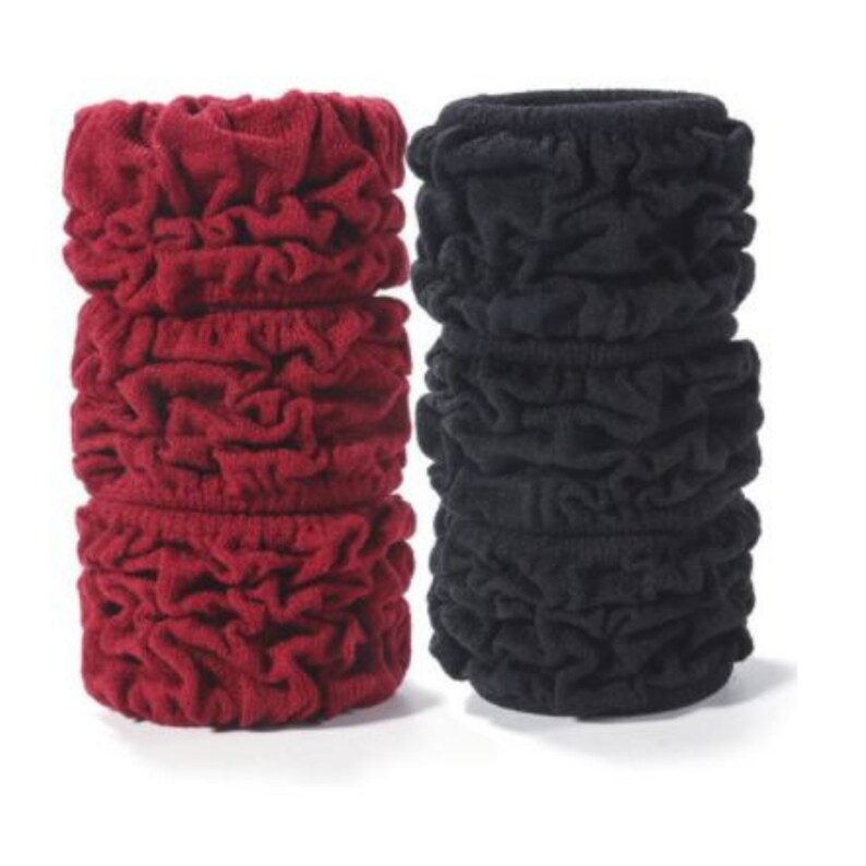 Hair Bun Ties Hairband Headband for Thick Long and Curly Hair Seamless Cotton Stretch Pontail Holders Heavy